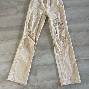 Cream PACSUN 90s boyfriend distressed jeans size 24